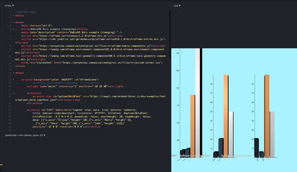 Datos 3D con A-Frame y Babia XR